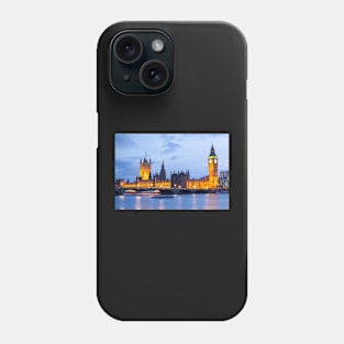 Cityscape of Big Ben and Westminster Bridge Phone Case