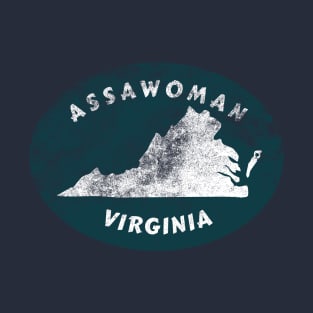 Assawoman, VA - Oval (Distressed) T-Shirt