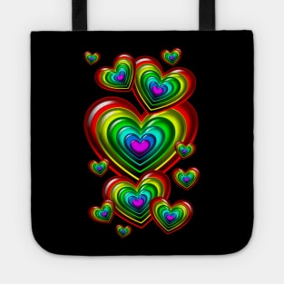 Rainbow Hearts Tote