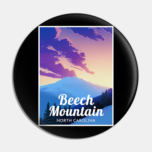 Beech Mountain North Carolina United States ski Pin by UbunTo