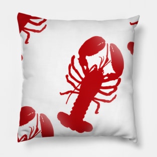 Red Lobster Repeating Pattern Pillow