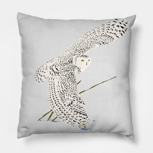 The snowy owl quiet flight Pillow