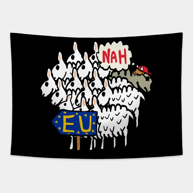 Anti EU Brexit Tapestry by Mark Ewbie