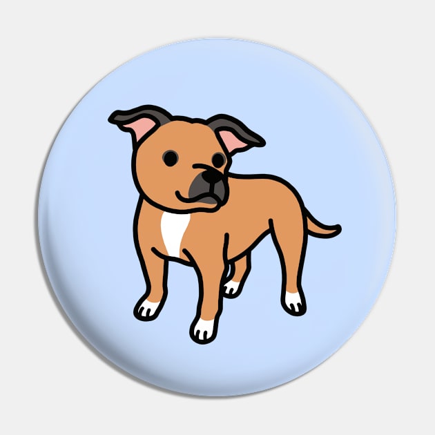 Staffordshire Terrier Pin by littlemandyart