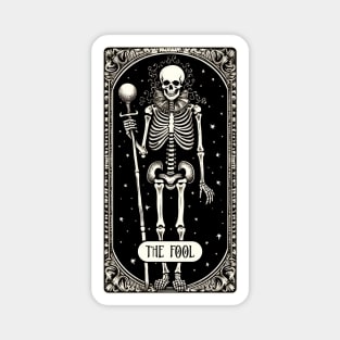 The Fool Skeleton Tarot Card Magnet