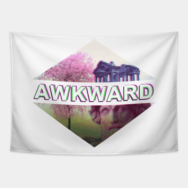 awkward aesthetic collage Tapestry by FandomizedRose