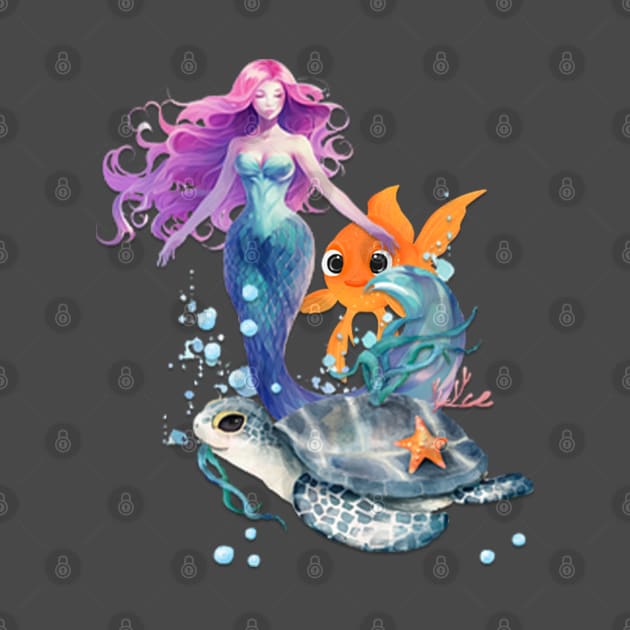 Enchanting Water World: Mermaids, Turtles, and Fish by GAGO5