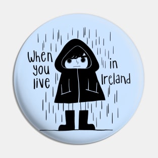 Irish weather. Black and White Crayolina Pin