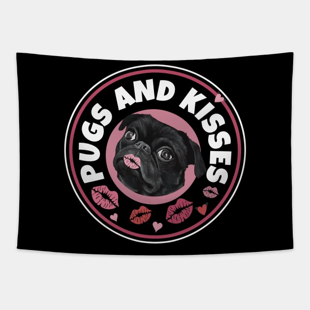Pugs and Kisses Tapestry by Suneldesigns