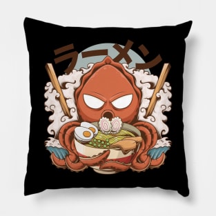 Awesome Kawaii Octopus Squid Ramen Japanese Style Ramen Lovers Pillow