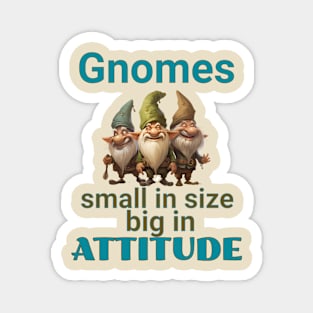 Gnomes Small Big Attitue Magnet