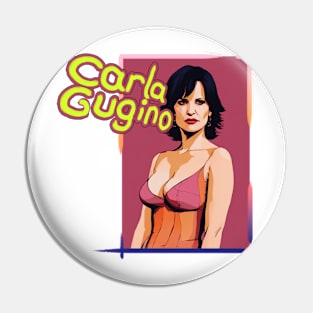 Carla Gugino watercolor portrait graphic design Pin