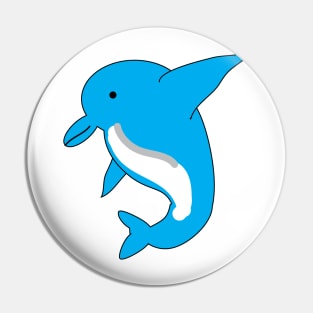 Cute dolphin doodle design Pin