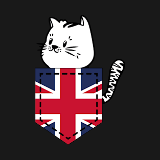 Patriotic Pocket Pussy - Cat Lover -  British Patriot T-Shirt