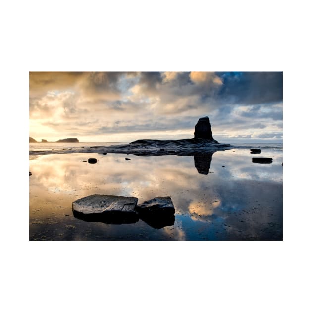 Black Nab at sunset. Saltwick Bay, England (8) by chrisdrabble