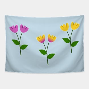 Vsco Yellow purple tulips Tapestry