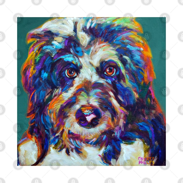 Max the AUSSIEDOODLE by RobertPhelpsArt