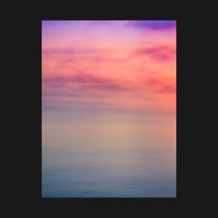 Pink Sunrise Over the Sea Abstract Long Exposure T-Shirt