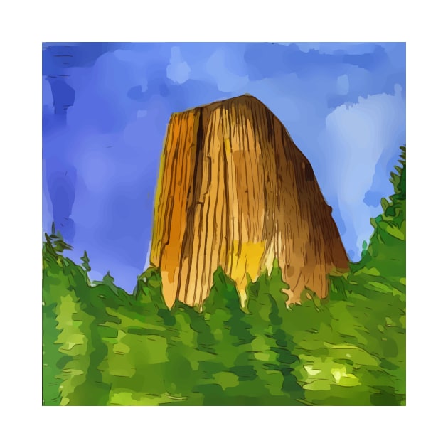 Devils Tower in Wyoming by WelshDesigns