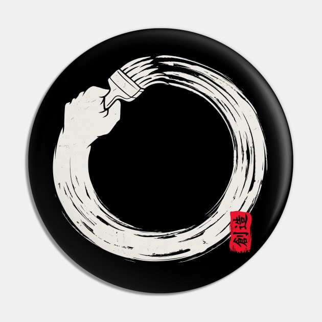 Japanese Enso | Paint Brush Pin by Gammaray