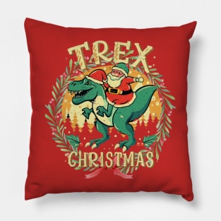 T-Rex Christmas Pillow