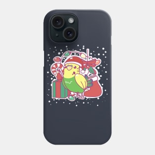 Christmas Budgie Yellow Phone Case