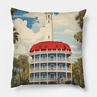 Savannah United States of America Tourism Vintage Poster Pillow