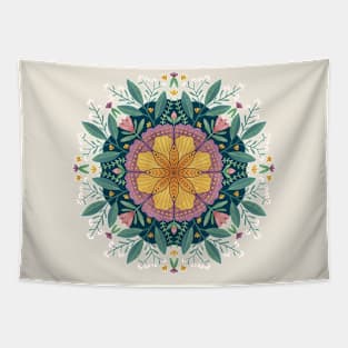 Boho Floral Mandala Tapestry