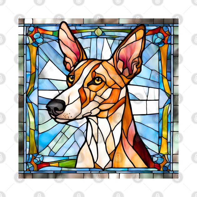 Stained Glass Ibizan Hound by Doodle and Things