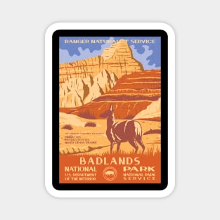 Badlands National Park Vintage WPA Poster Magnet