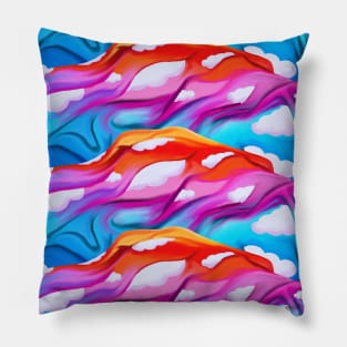 Colorful Heavenly Sunset Blanket of Comfort Pattern Pillow