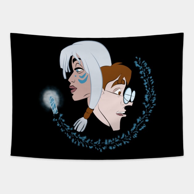 Kida & Milo Tapestry by Sarabidou