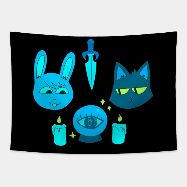 Fortune Tellers [BLUE] Tapestry by Ley-Z Designs