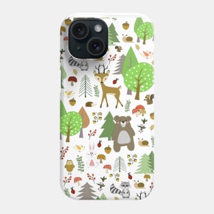 Forest animals pattern Phone Case