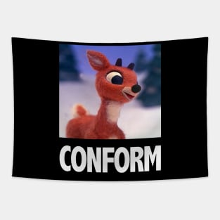 Rudolf the Conformist Reindeer Tapestry