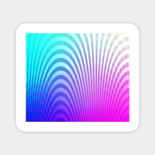 Rainbow Ombre Wave Pattern Magnet