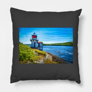 Squirrel Point Light Arrowsic Maine Pillow