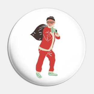 Hipster Santa Pin