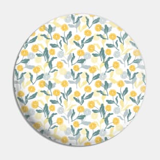 Dandelion floral pattern white ver Pin