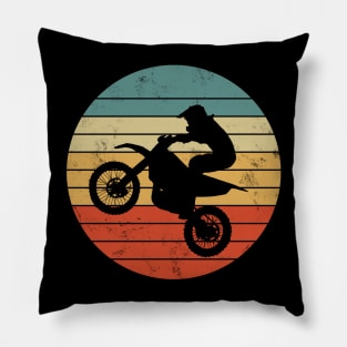 Motocross fun, motocross sunset dirt bike rider Pillow