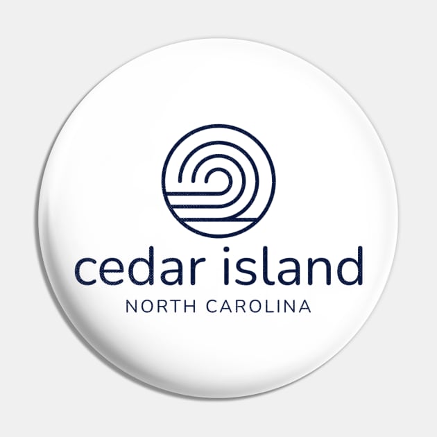 Cedar Island, NC Beach Summer Wave Pin by Contentarama