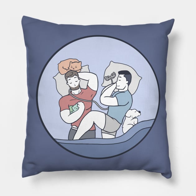 Nerds In Love Pillow by husbandandhusband