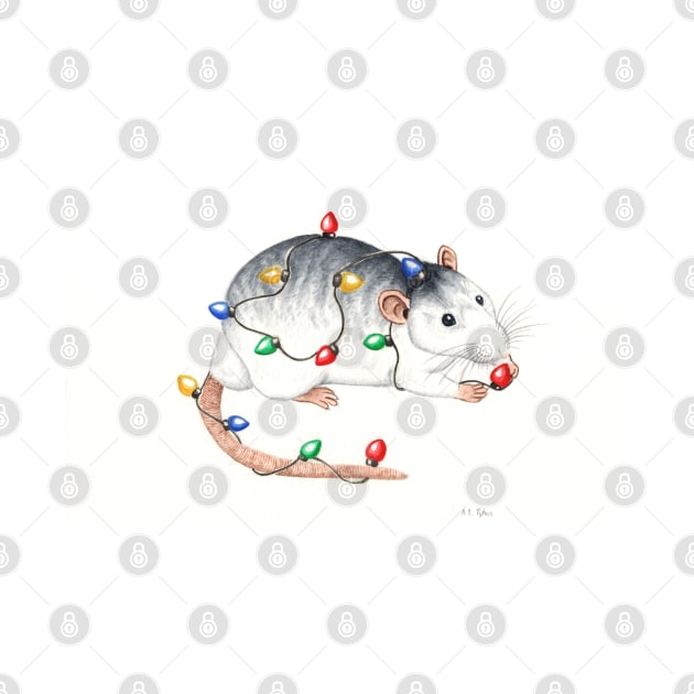 Rat Christmas Design by WolfySilver