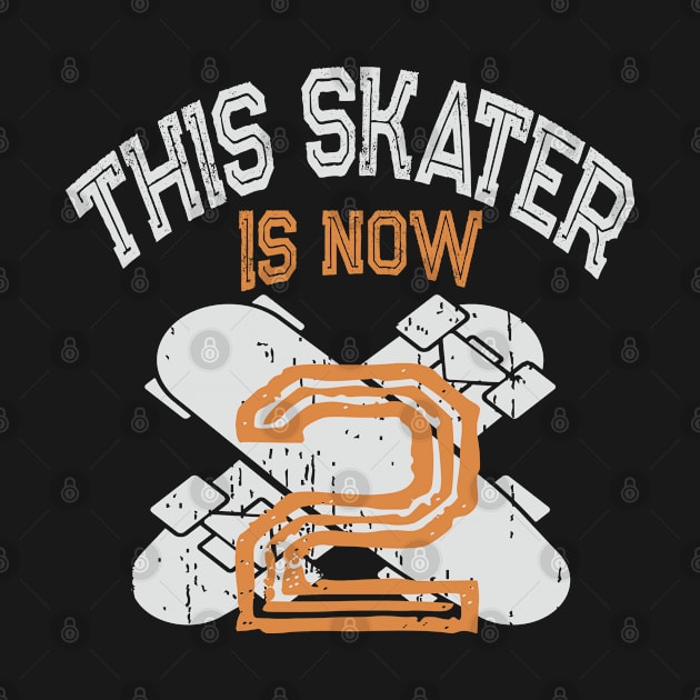 This Skater Is Now 2 Years Old Kid 2nd Birthday Skate Lover product by Grabitees