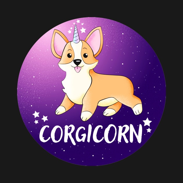 Corgicorn Cute Corgi Lover Quote Artwork by Squeak Art