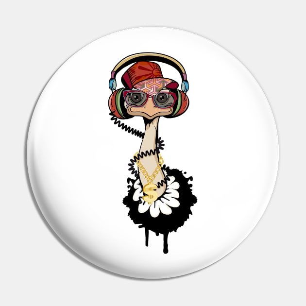 Ostrich Hip Hop Style Pin by Kisho