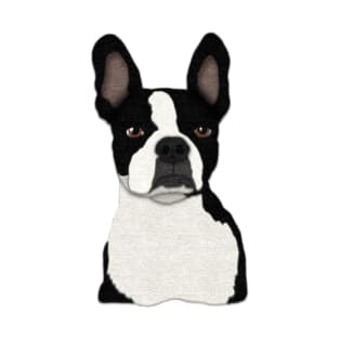 Boston Terrier | Felt Look Bostie Dog T-Shirt