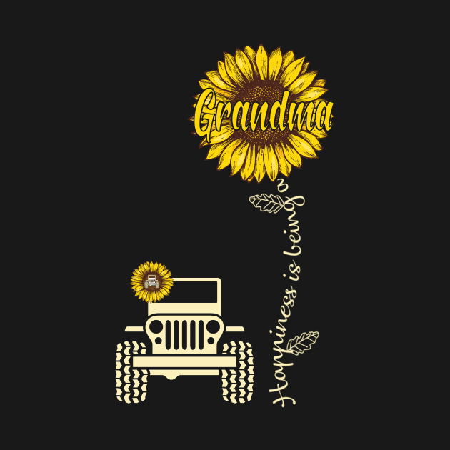 Jeep Sunflower Jeep Grandma Happiness is being a Grandma Jeep Women by Jane Sky