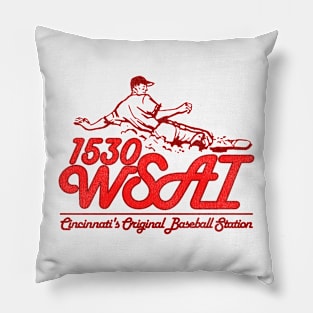 Defunct WSAI 1530 Cincinnati Baseball Radio Station Pillow