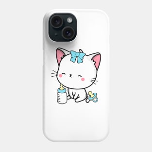 Cute angora cat is a baby Phone Case